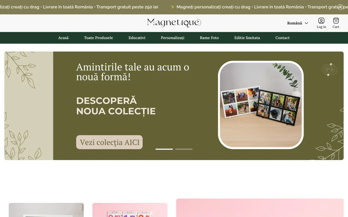 Pagina principală a magazinului Vreau Magnet